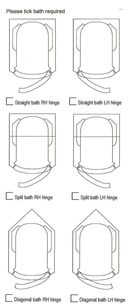 Scorpio front entry walk in bath, outward opening door - Practical Bathing